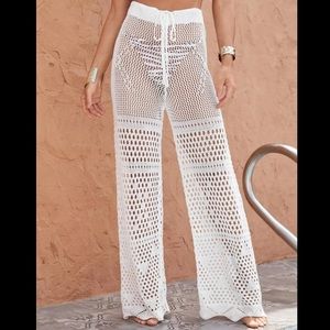 NWOT Crochet cover up pants